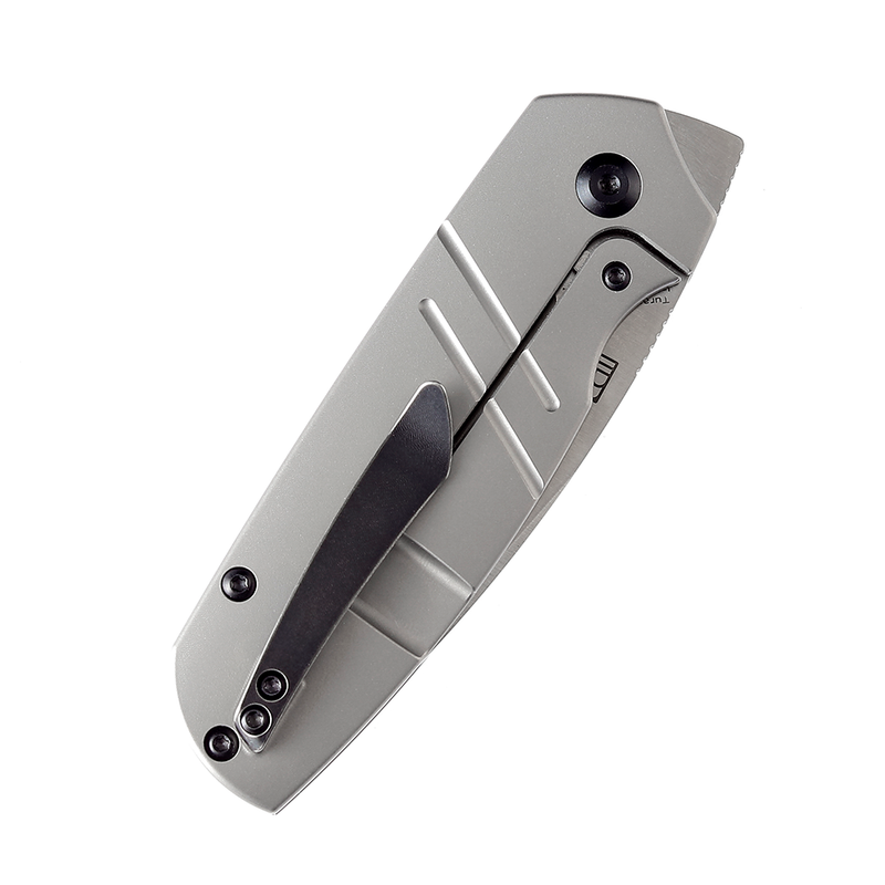 Turaco K2049A1 Satin CPM-S35VN Blade Bead Blasted Titanium Handle Jared Price Design