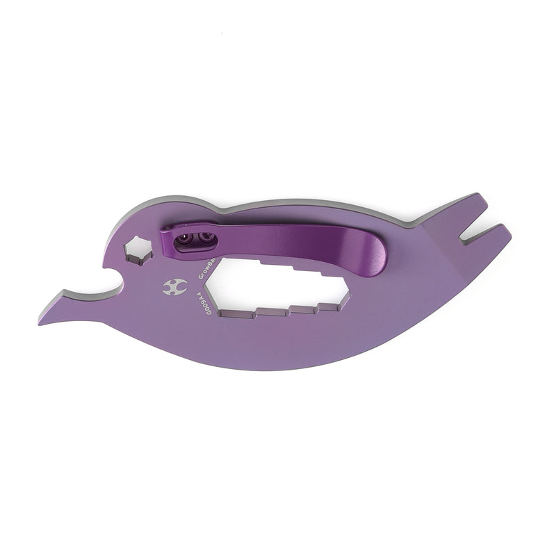 Kansept EDC Tool CrowBar G009A4 Purple Anodized Titanium Multifunctional EDC Tool for Everyday Carry Designed by Rolf Helbig