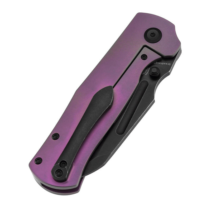KANSEPT Dreadnaught Thumb Stubs Purple Anodized Titanium Handle (3.49''CPM S35VN Blade ) Daniel Sparhawk Design -K1082A4