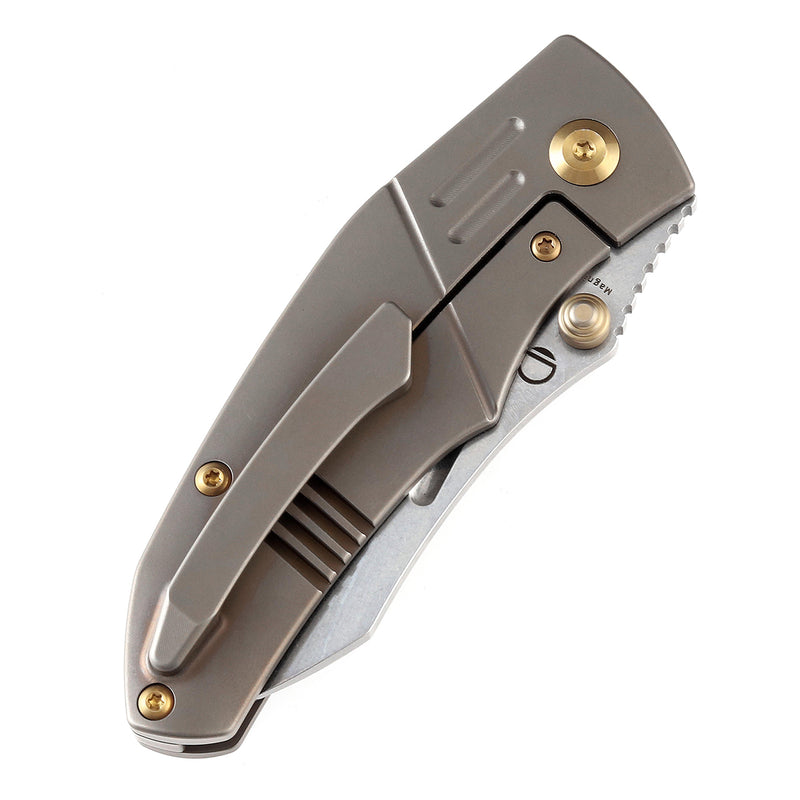 Estimated Released in October-Magnitar Thumb Studs Knife Bronze Anodized Titanium Handle (2.67''CPM S35VN Blade ) D.O.C.K. Design -K1063A3