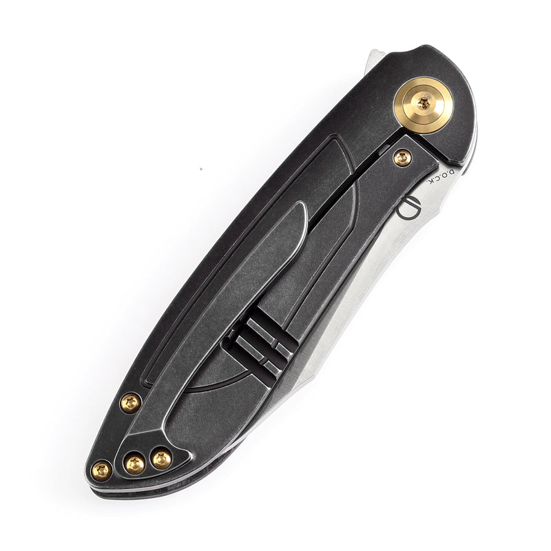 KANSEPT Prometheus Folding Knife Shred Carbon Fiber Handle(3.29'' CPM S35VN Blade)D.O.C.K. Design-K1040A1