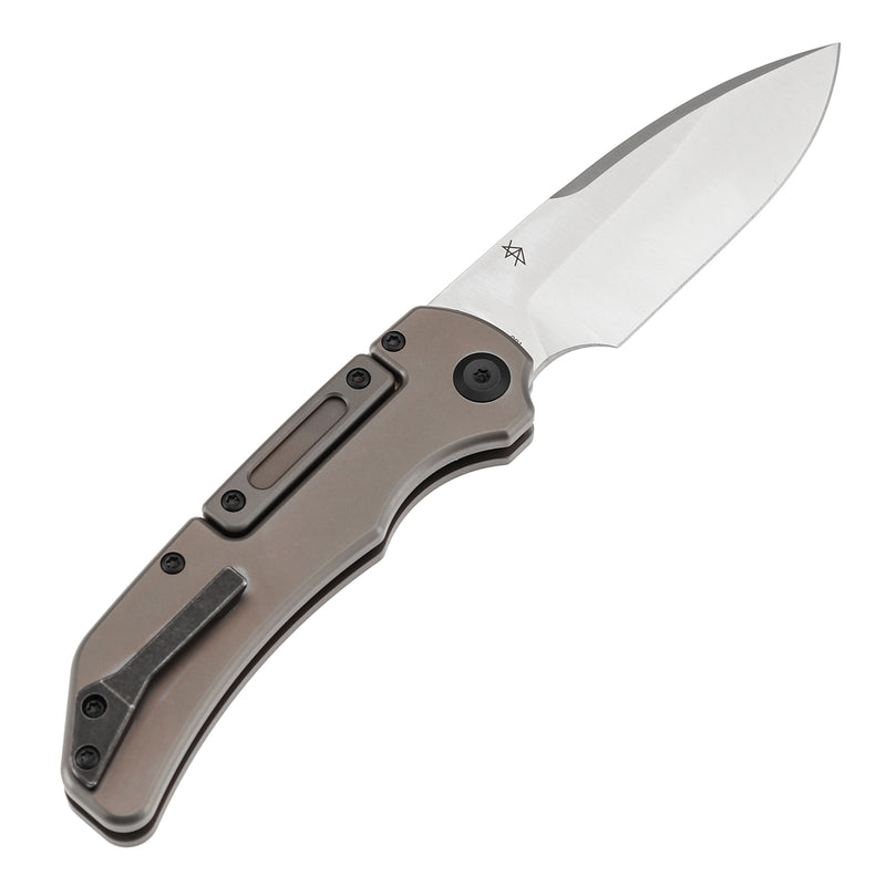 KANSEPT Hazard Bali Lock Knife Bronze Anodized and Stonewashed Titanium Handle(3.63" CPM S35VN Blade)Steven Dunnuck Design-K1104H4