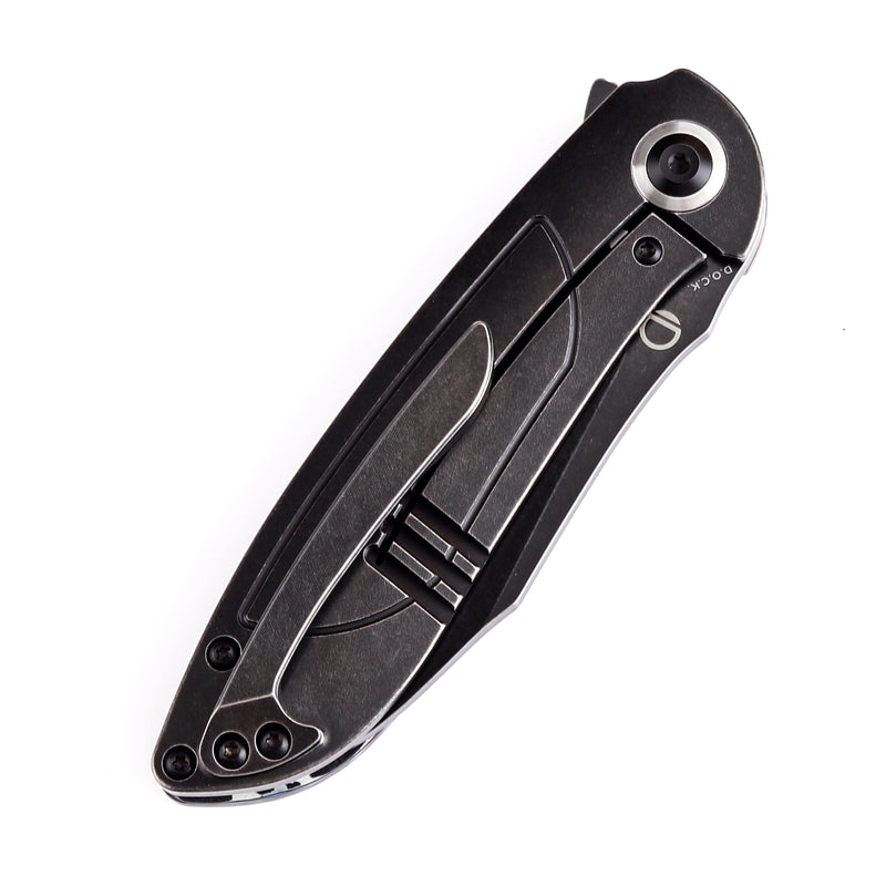 KANSEPT Prometheus Folding Knife White Blue Red Nebula Carbon Fiber Handle(3.29'' CPM S35VN Blade)D.O.C.K. Design-K1040A2