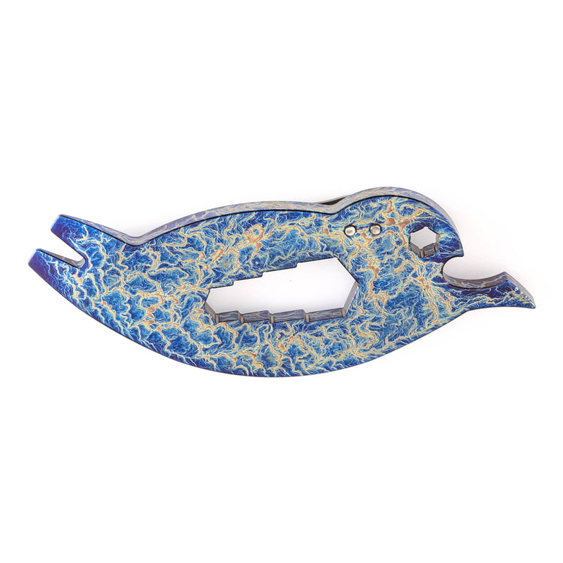 Kansept EDC Tool CrowBar G009A5 Titanium with Lightning Strike Finish Multifunctional EDC Tool for Everyday Carry Designed by Rolf Helbig