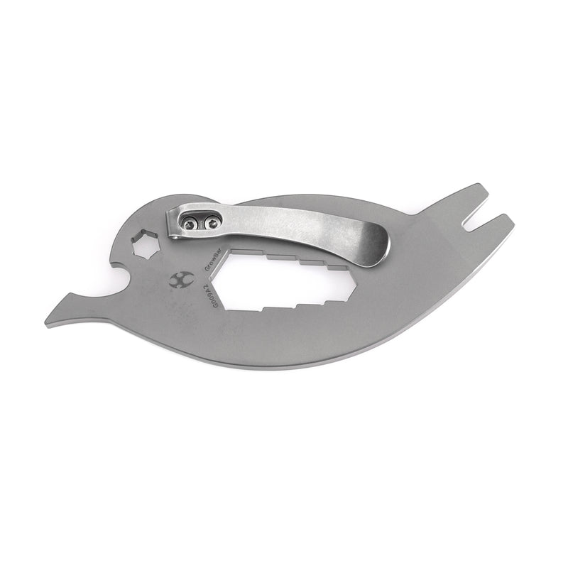 Kansept EDC Tool CrowBar G009A2 Plain Titanium Multifunctional EDC Tool for Everyday Carry Designed by Rolf Helbig