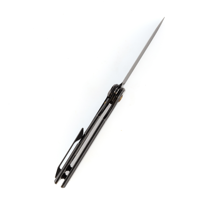 KANSEPT Anomaly Flipper Knife Stonewashed Titanium Handle (3.14''CPM-S35VN Blade) Dirk Pinkerton-K2038A2