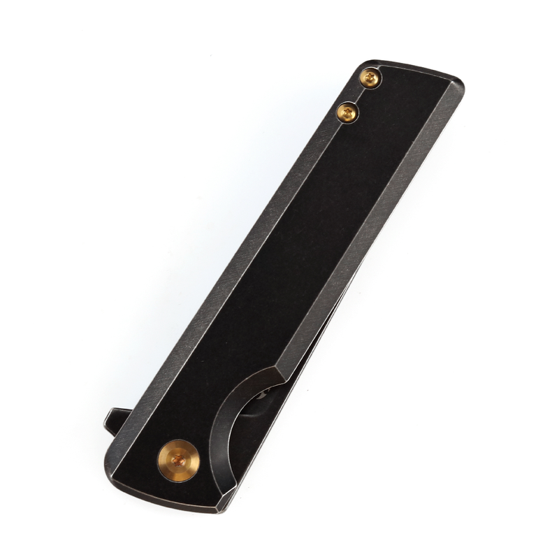 KANSEPT Anomaly Flipper Knife Stonewashed Titanium Handle (3.14''CPM-S35VN Blade) Dirk Pinkerton-K2038A2