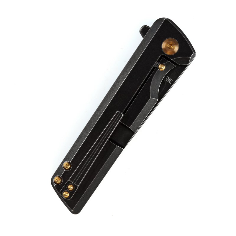 KANSEPT Anomaly Flipper Knife Stonewashed Titanium Handle (3.14''CPM-S35VN Blade) Dirk Pinkerton-K2038A2