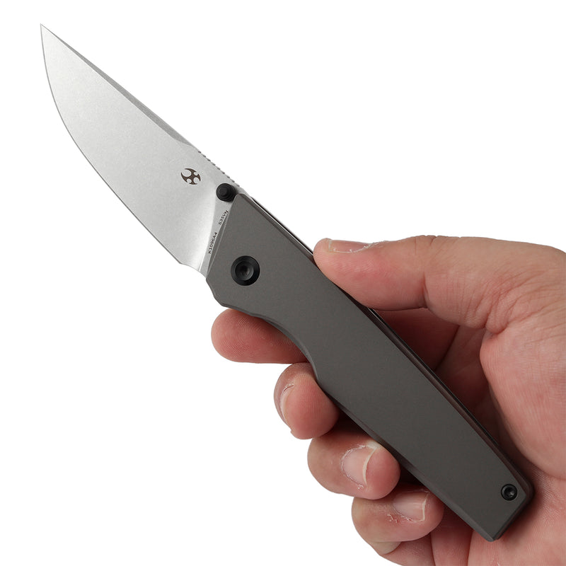 KANSEPT Chimera Thumb Stub Gray Anodized Titanium Handle (3.15" CPM S35VN Blade) with Matsey Design-K1096A4