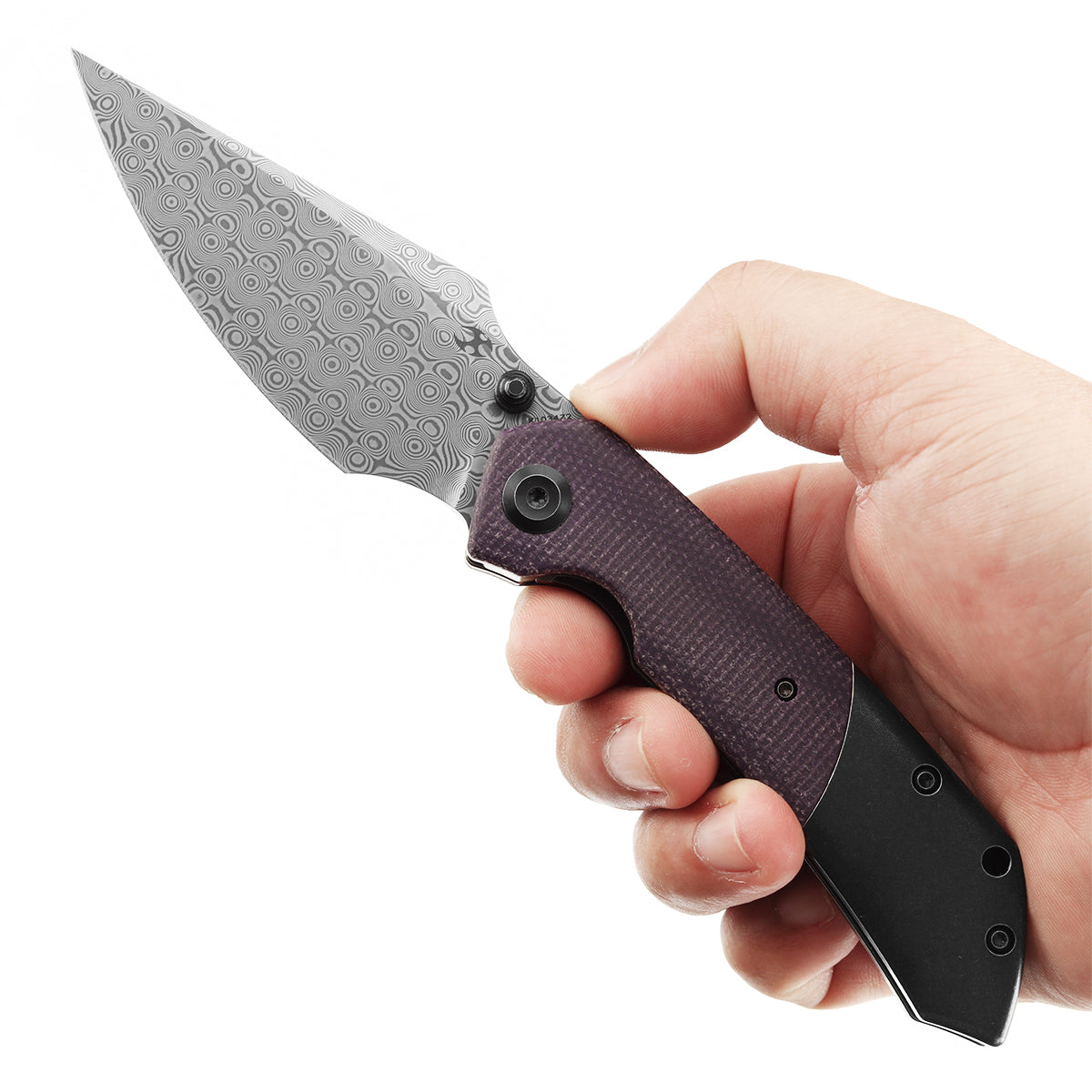 KANSEPT Fenrir Front Flipper/Thumb Stud Knife Blackwash Titanium