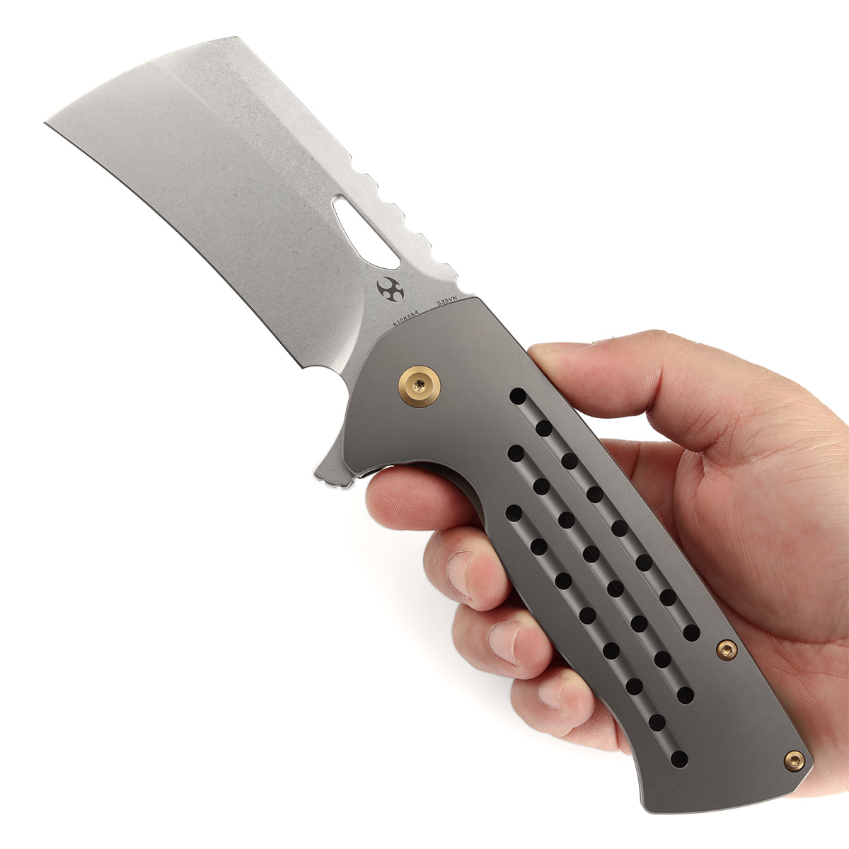 KANSEPT Leviathan Flipper Bronze Anodized Titanium with Holes