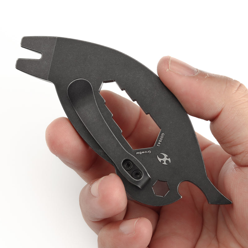 Kansept EDC Tool CrowBar G009A1 Blackwash Titanium Multifunctional EDC Tool for Everyday Carry Designed by Rolf Helbig