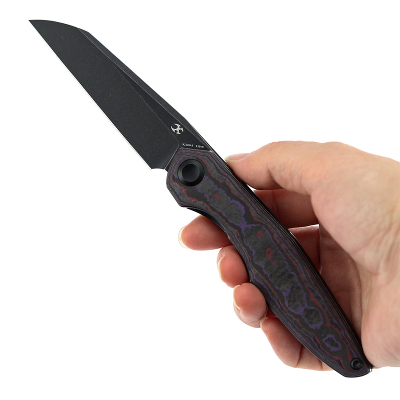Kansept Halide | Liner Lock | Purple Haze Fatcarbon | 3.2" CPM S35VN Blade | James Arnold Design | K1136A3