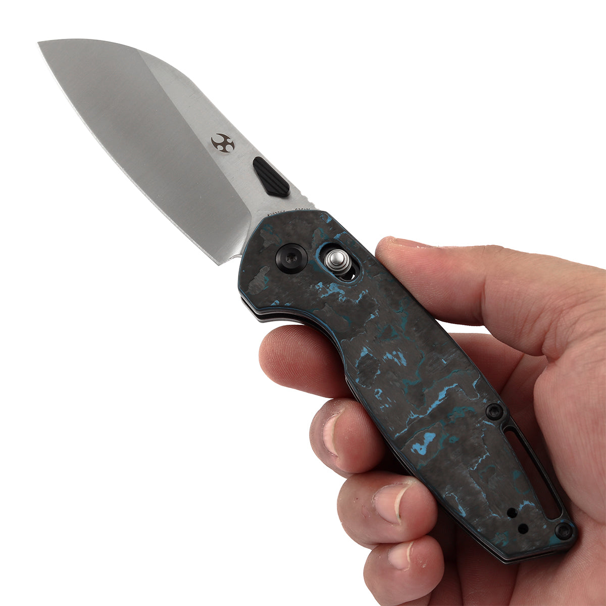 KANSEPT Model 6 Crossbar Lock KnifeArctic Storm Carbon Fiber