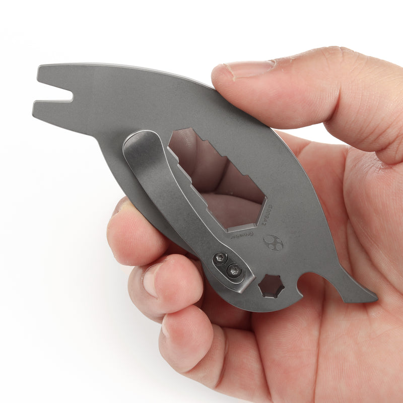 Kansept EDC Tool CrowBar G009A2 Plain Titanium Multifunctional EDC Tool for Everyday Carry Designed by Rolf Helbig