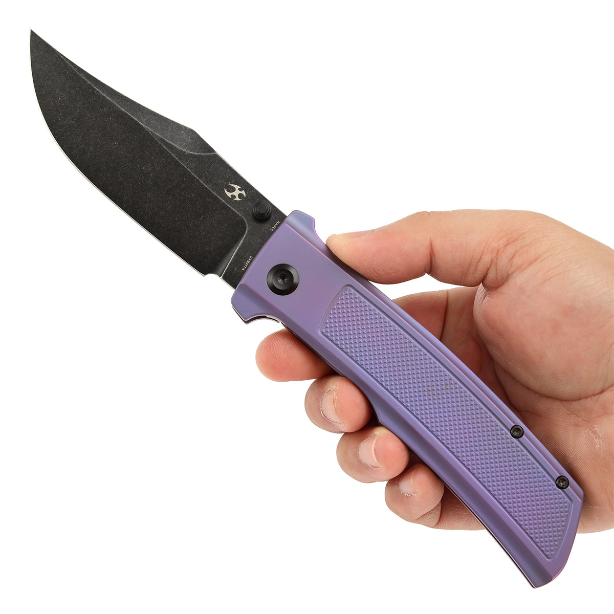 KANSEPT Bison Thumb Stub Purple Anodized Titanium with Frag