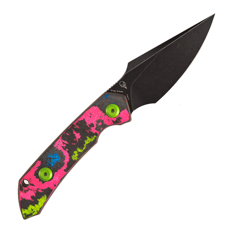 Kansept Fenrir | Fixed Blade | 80S Camo Carbon Fiber |2.87" D2 Blade | Sparrow Knife Design | G3034A6