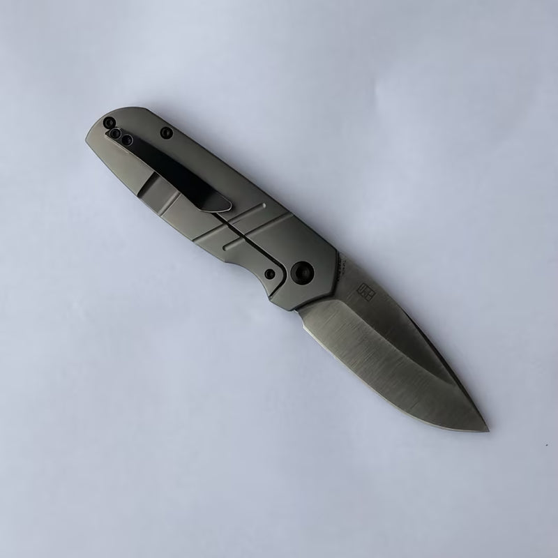 Turaco K2049A1 Satin CPM-S35VN Blade Bead Blasted Titanium Handle Jared Price Design