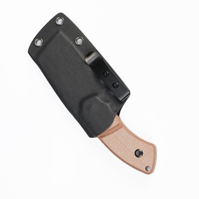 KANSEPT Korvid S Fixed Blade Brown Micarta + Kydex Sheath Handle (2.9" 14C28N Blade) Koch Tools -G2030A4