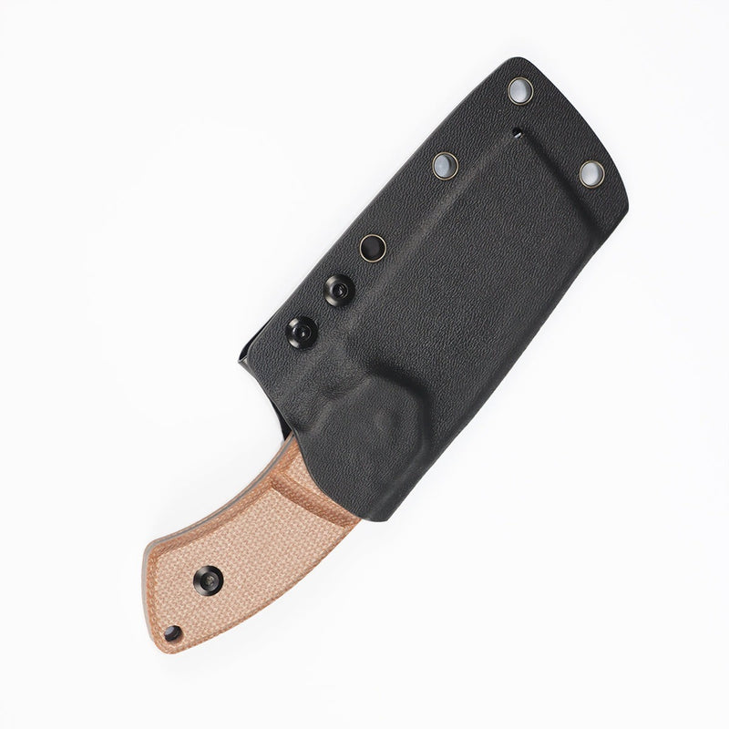 KANSEPT Korvid S Fixed Blade Brown Micarta + Kydex Sheath Handle (2.9" 14C28N Blade) Koch Tools -G2030A4