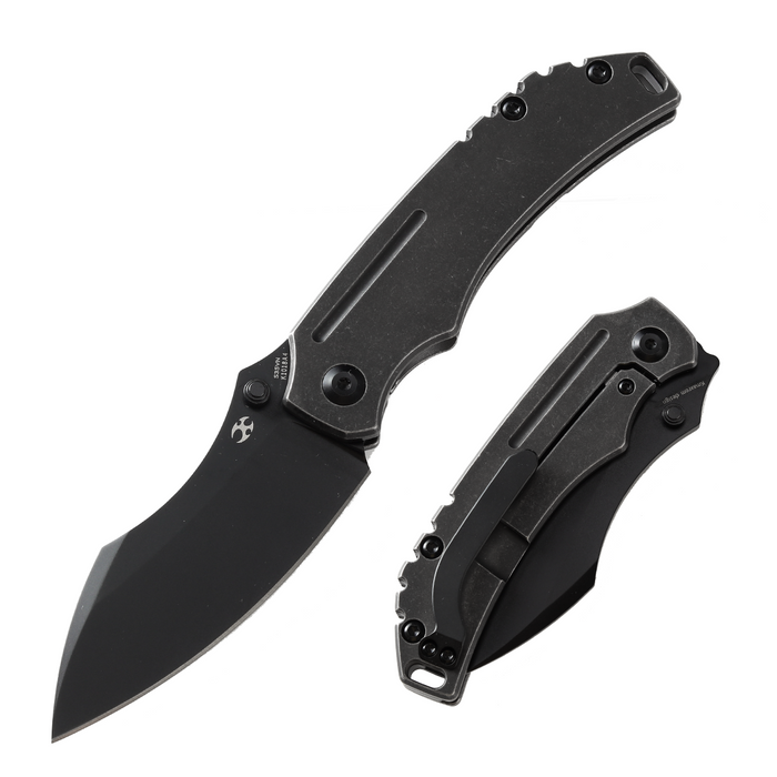 KANSEPT Pelican Edc Thumb Studs/Flipper Knife Coating 6AL4V Titanium Handle(3.0" CPM S35VN Blade)Kmaxrom Design- K1018A4