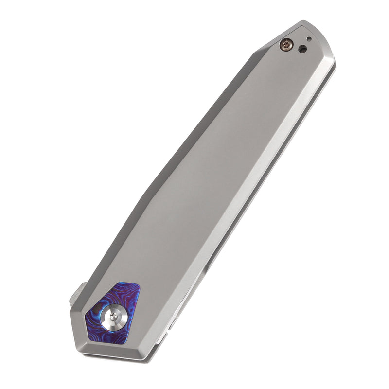 Estimated Released in October Storm Frame lock Knife Bead Blasted Titanium Handle (3.36'' S35VN Blade) JK Knives Design - K1066A1