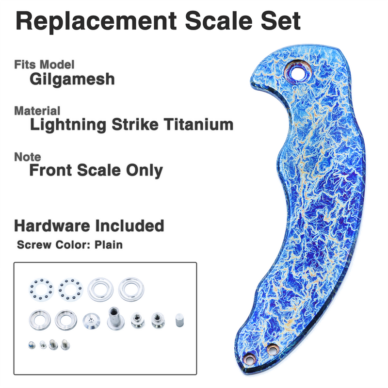 KANSEPT Gilgamesh | Lightning Strike Titanium Handle Scales Kit