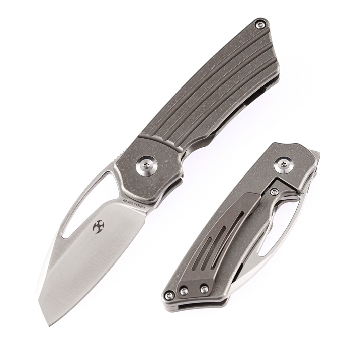 Compact folder Goblin K2016A5 CPM-S35VN Blade and Titanium Handle with Groove Marshall Noble Design