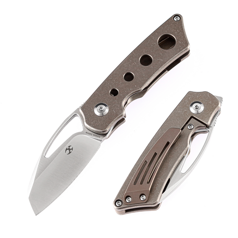KANSEPT Goblin K2016A6 CPM-S35VN Blade and Titanium Handle with Holes Marshall Noble Design