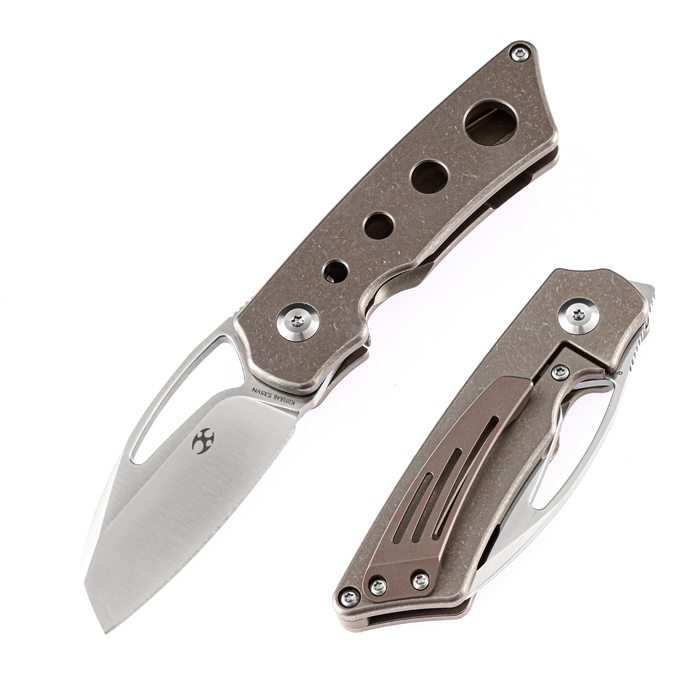 Goblin K2016A6 CPM-S35VN Blade and Titanium Handle with Holes Marshall Noble Design