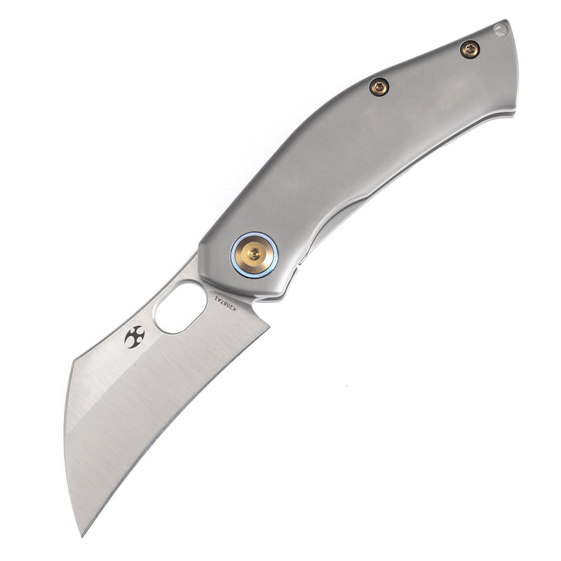 KANSEPT Osprey Thumb Hole Knife Plain Titanium Handle (2.2'' CPM-S35VN Blade) Johnathan Shaw Design - K2087A1