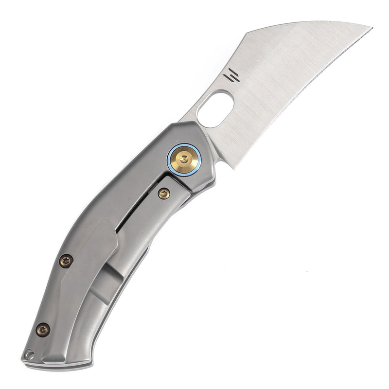 KANSEPT Osprey Thumb Hole Knife Plain Titanium Handle (2.2'' CPM-S35VN Blade) Johnathan Shaw Design - K2087A1