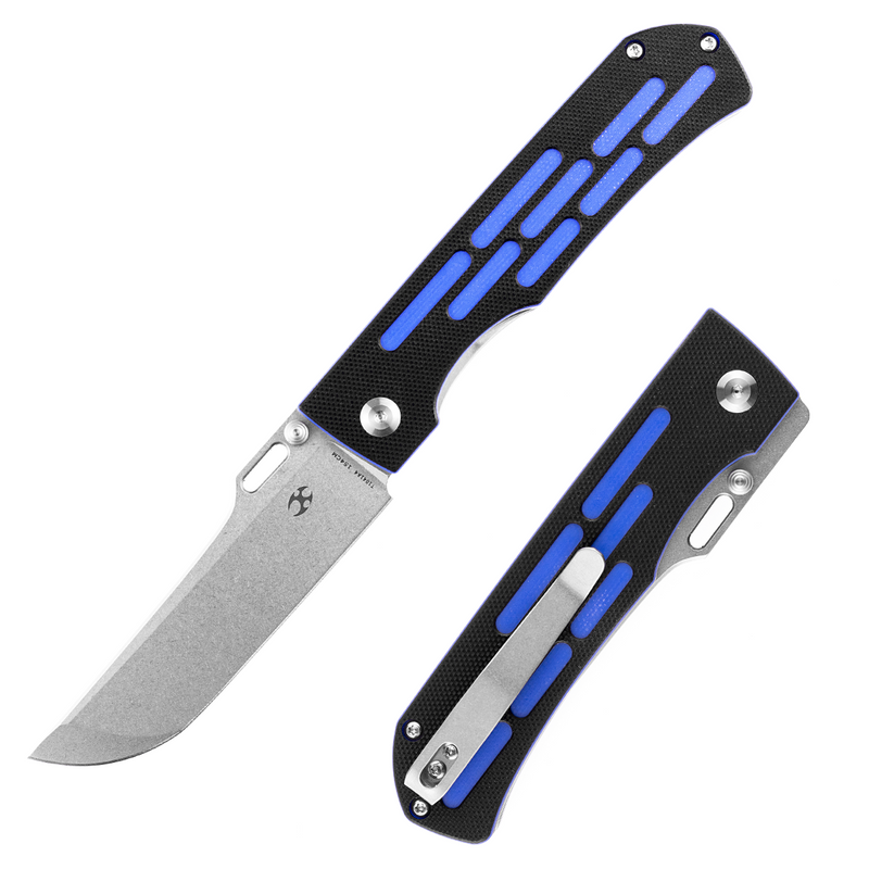 Reedus T1041A4 Stonewashed 154CM Blade Black and Blue G10 Handle with D.O.C.K. Design