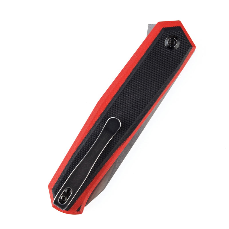 KANSEPT Integra Flipper KnifeRed & Black G10 Handle (3.63''154CM Blade) JK Knives-T1042A3