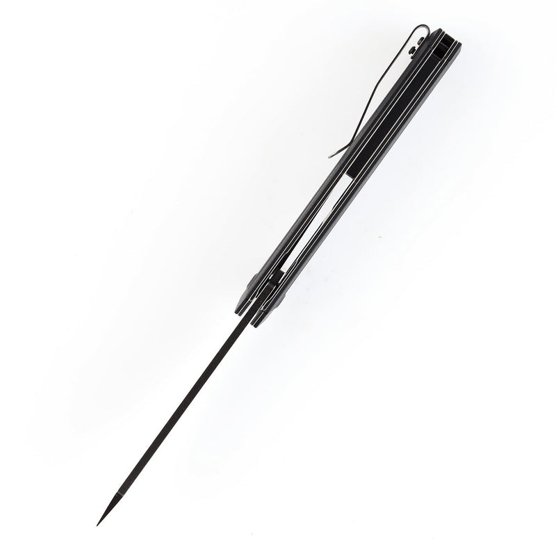 KANSEPT Integra Flipper Knife Black G10 Handle (3.63''154CM Blade) JK Knives-T1042A2