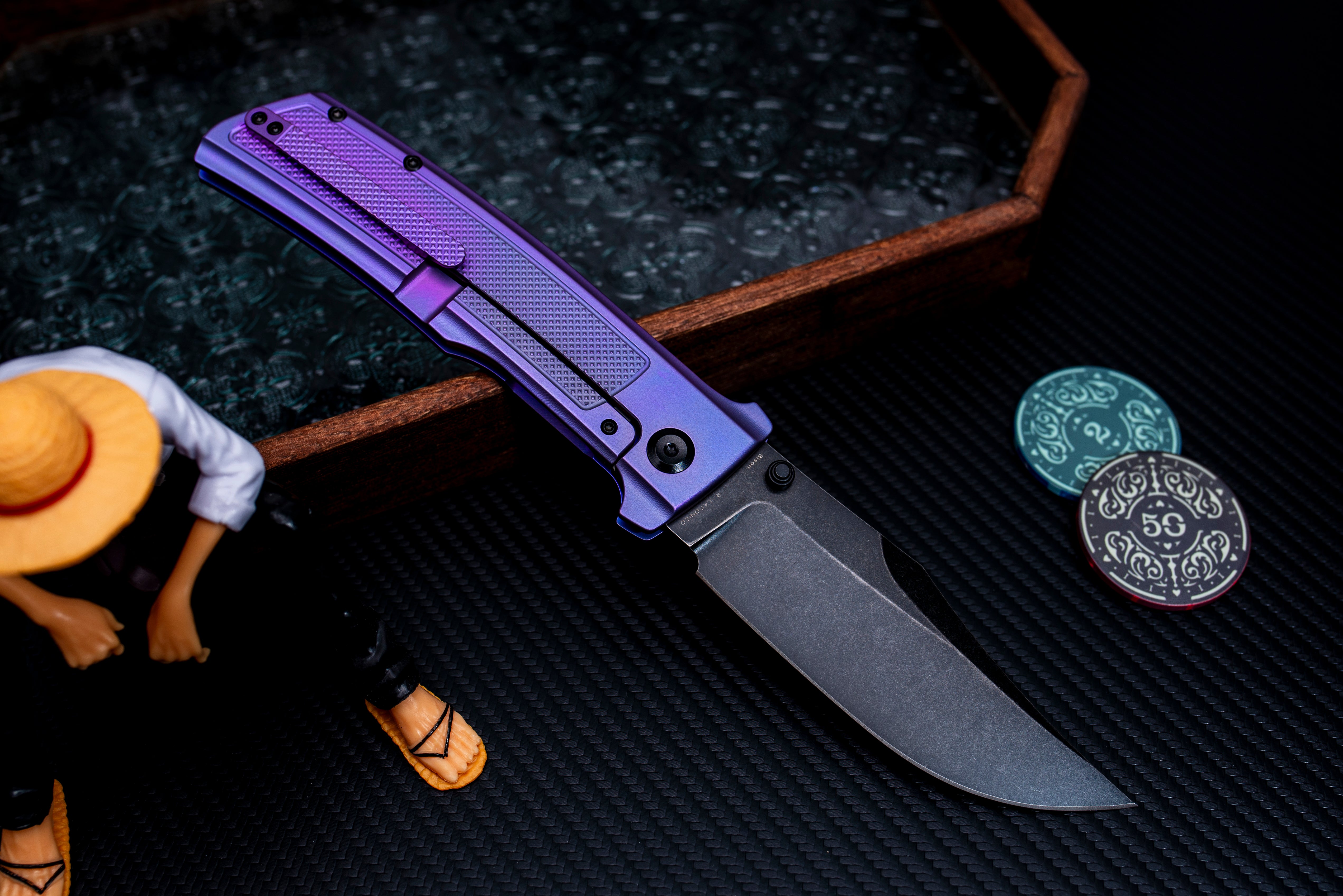 セプト様 KANSEPT Bison Thumb Stub Purple Anodized Titanium with Frag