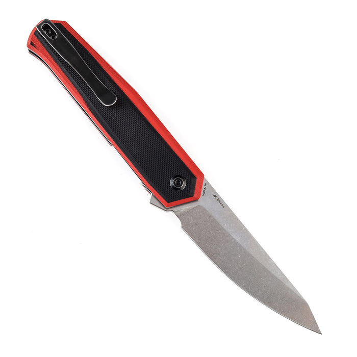 KANSEPT Integra Flipper KnifeRed & Black G10 Handle (3.63''154CM Blade) JK Knives-T1042A3
