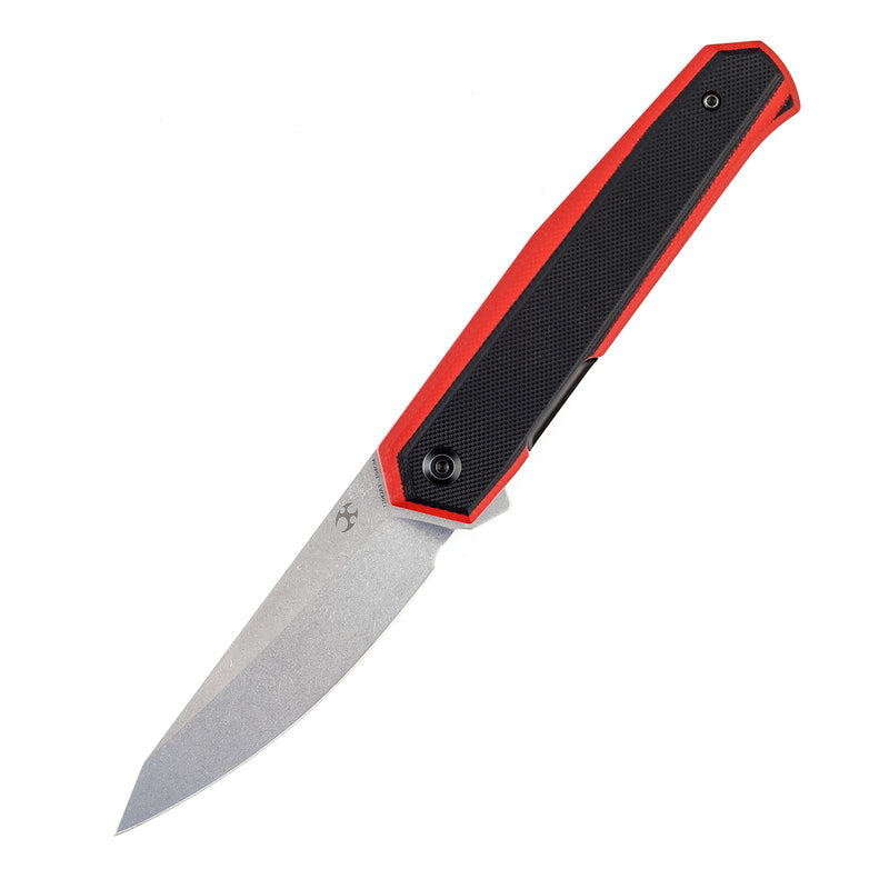 KANSEPT Integra Flipper KnifeRed & Black G10 Handle (3.63''154CM Blade) JK Knives-T1042A3