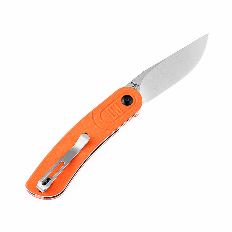 KANSEPT Reverie T2025A3 Stonewashed 154CM Blade Orange G10 Handle with Justin Lundquist Design