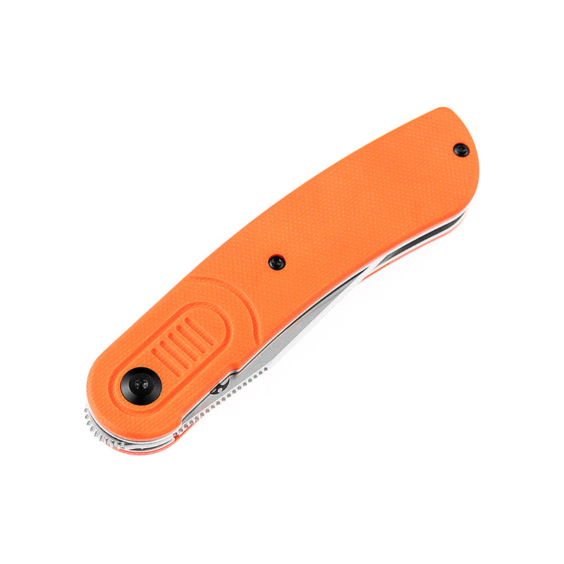 KANSEPT Reverie T2025A3 Stonewashed 154CM Blade Orange G10 Handle with Justin Lundquist Design