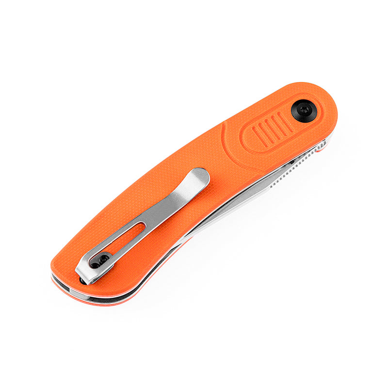 KANSEPT Reverie T2025A3 Stonewashed 154CM Blade Orange G10 Handle with Justin Lundquist Design