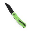 Reverie T2025A4 Black TiCn Coated 154CM Blade Grass Green G10 Handle with Justin Lundquist Design