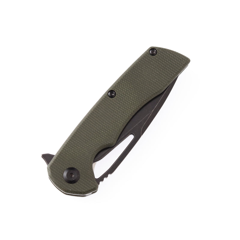 Kryo T1001A4 D2 Blade Dark Green Micarta Handle with Kim Ning Design