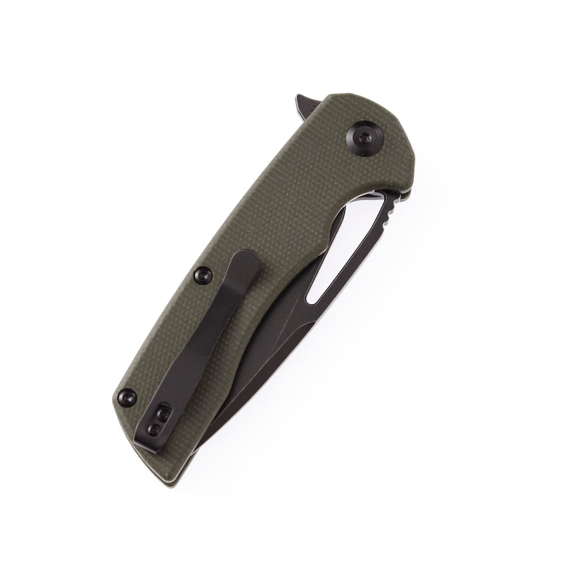 Kryo T1001A4 D2 Blade Dark Green Micarta Handle with Kim Ning Design