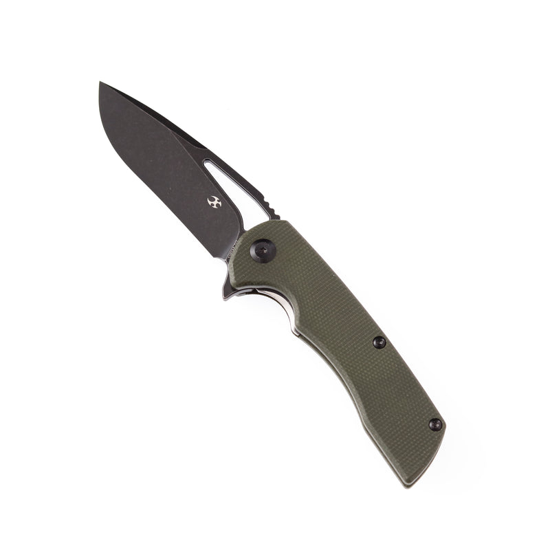 Kryo T1001A4 D2 Blade Dark Green Micarta Handle with Kim Ning Design