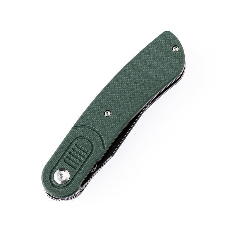KANSEPT Reverie T2025A2 Black TiCn Coated 154CM Blade Green G10 Handle with Justin Lundquist Design