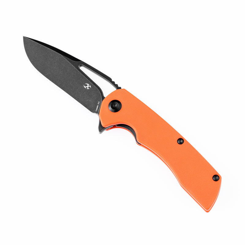 Kryo T1001B4 Black Coating D2 Blade Orange G10 Handle with Kim Ning Design