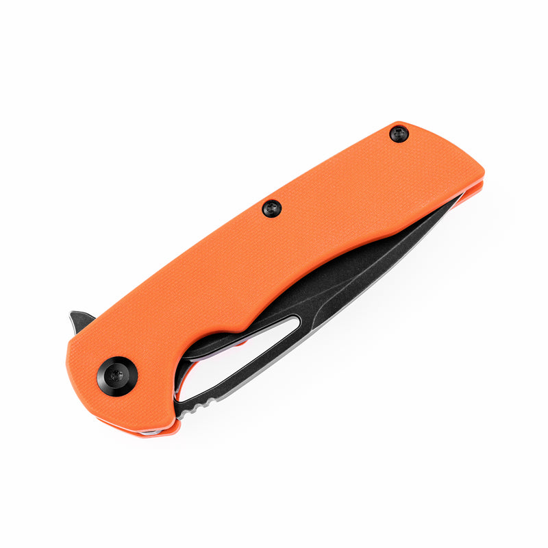 Kryo T1001B4 Black Coating D2 Blade Orange G10 Handle with Kim Ning Design