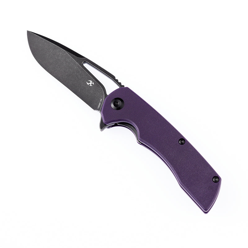 KANSEPT Kryo FlipperBlade Purple G10 Handle(Black Coating D2 Blade) with Kim Ning Design-T1001B3
