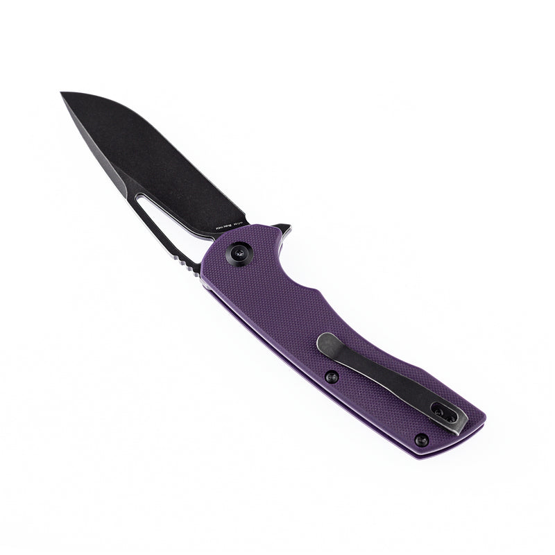KANSEPT Kryo FlipperBlade Purple G10 Handle(Black Coating D2 Blade) with Kim Ning Design-T1001B3